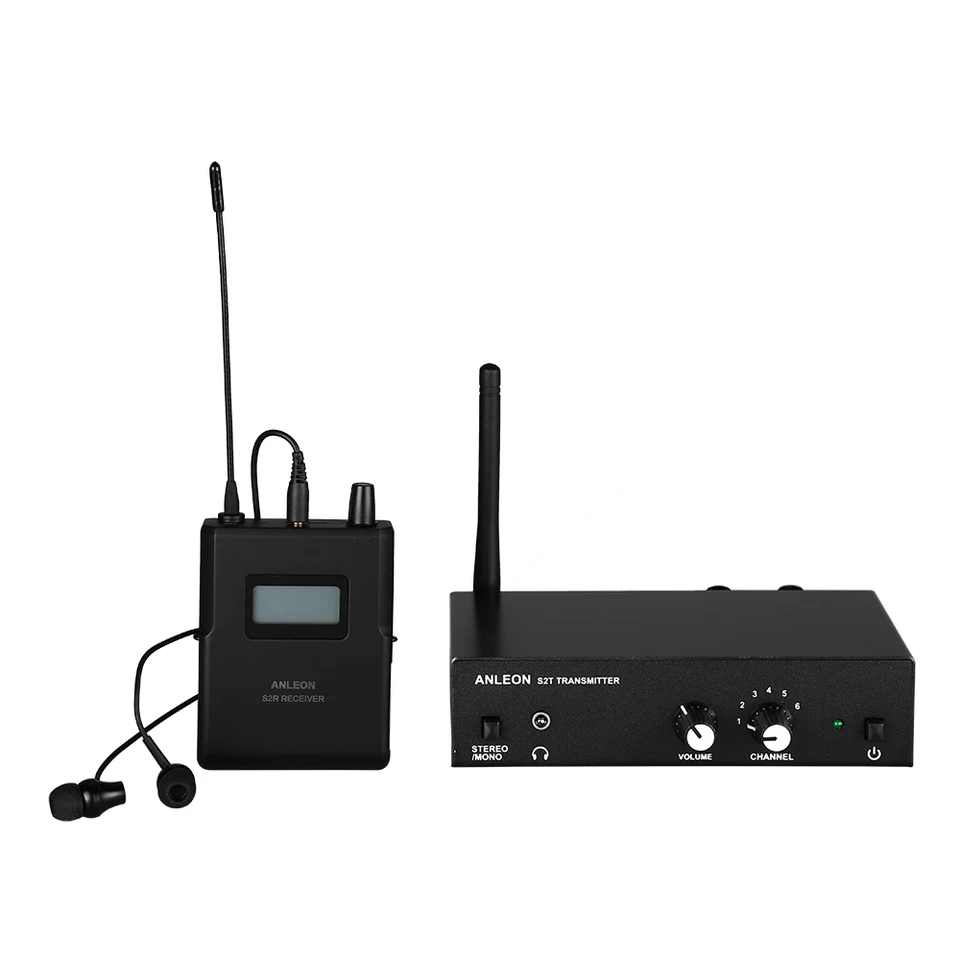 Anleon S2 UHF Stereo Wireless Monitor System 2 Frekvencie 100-240V Profesionálny digitálny fáza do uší monitor