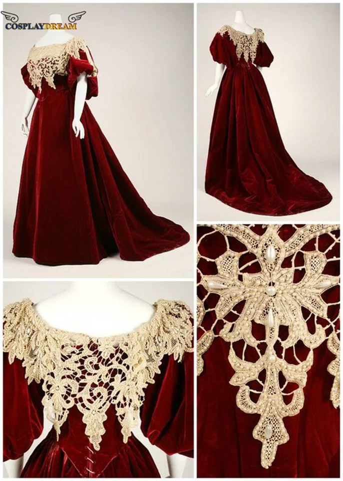 Anne Boleyn Red Queňa šaty Červené večerné šaty Viktoriánska gotická občianska vojna Southern Belle Ball Ball Gown Halloween šaty pre ženy