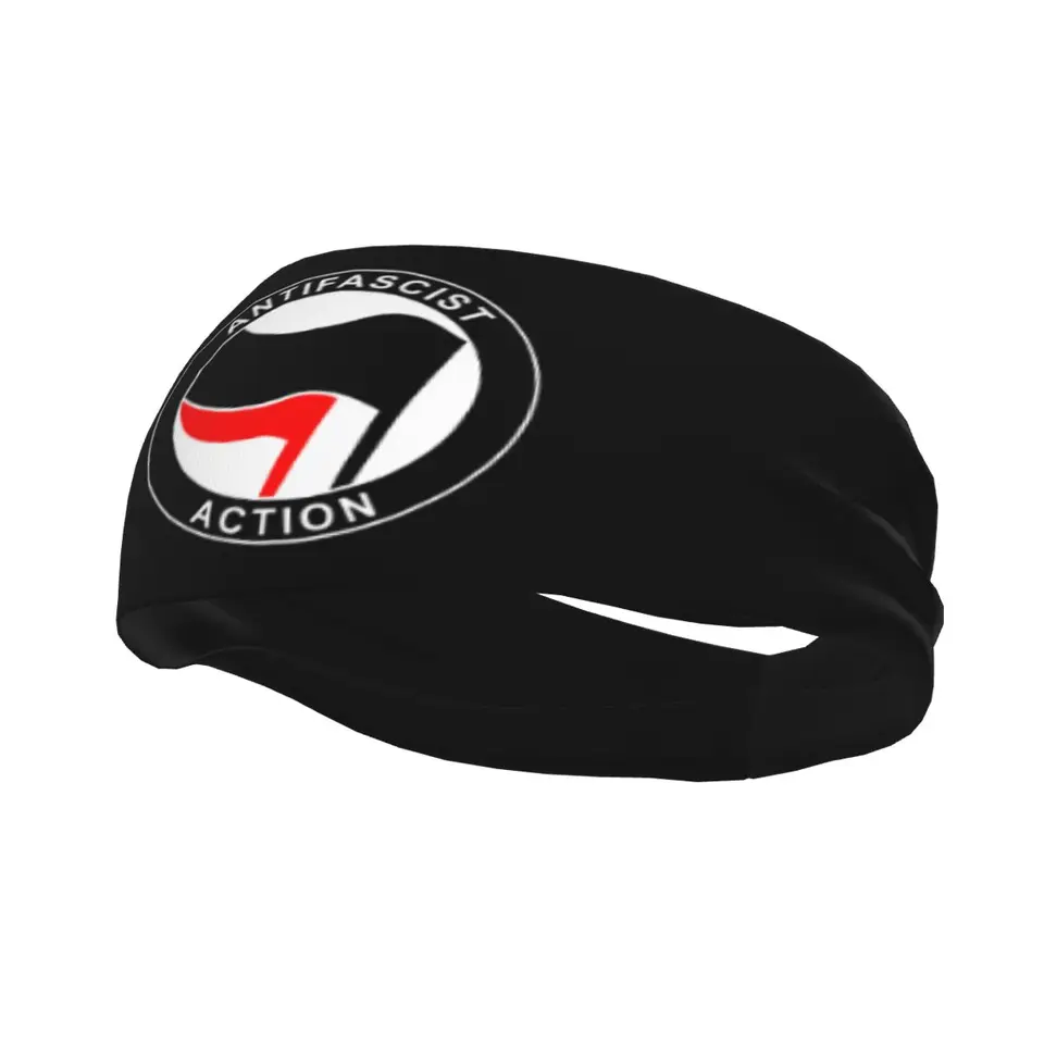 Anti fašistické atletické potyty pre ženy natiahnite potenie čelenky jogging jogy jogy vlasové bandáž nekĺzanie vlasov Turban