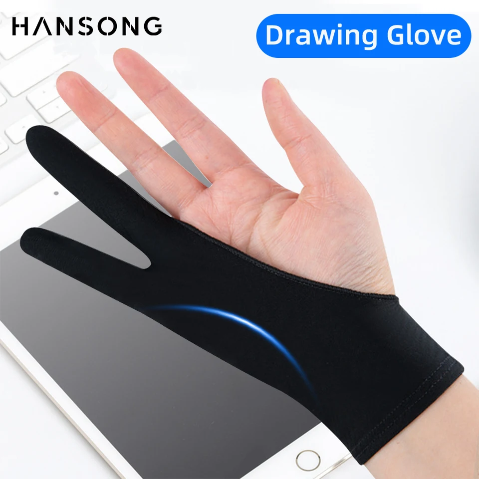 Anti-Fouling Dour Fingers Anti-Touch Painting Glove na kreslenie tabletu vpravo a ľavého rukavice antifuling pre dosku obrazovky iPad