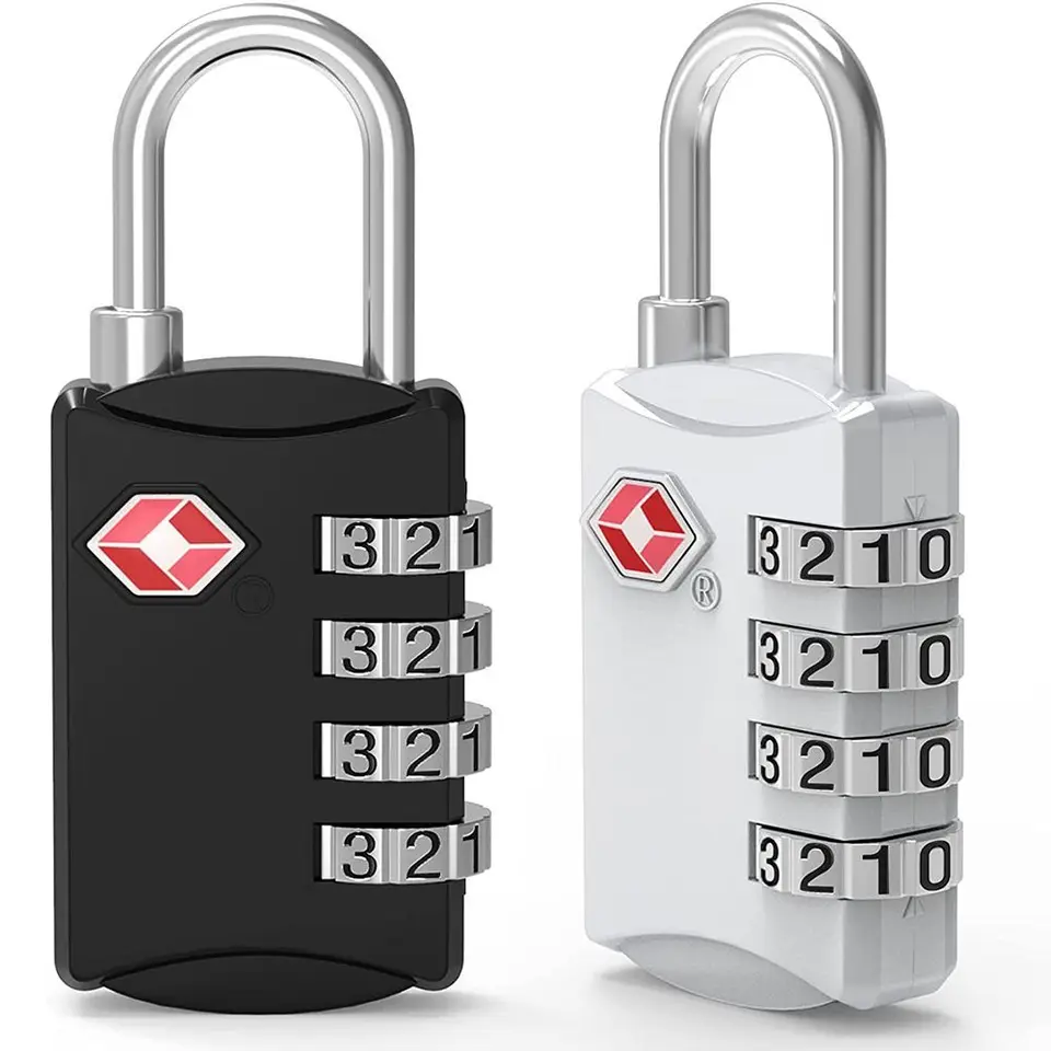 Anti krádež TSA Customs Lock Prenosný visiaci zámok s oceľovým káblom vodotesný inteligentný kombinovaný zámok COM CONE Zám