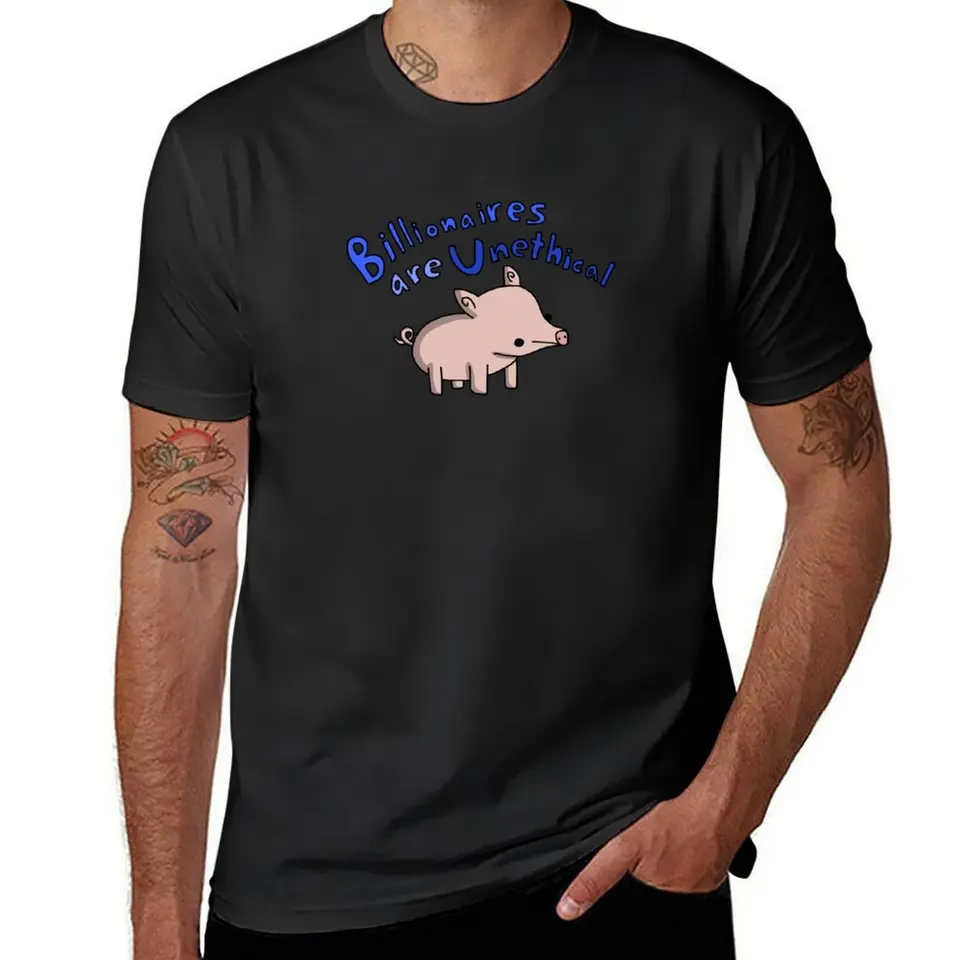 Anti-milionaire Pig-Tiny Snek Comics Tričko s krátkym rukávom Tee Boys Whites Plus veľkosti topy