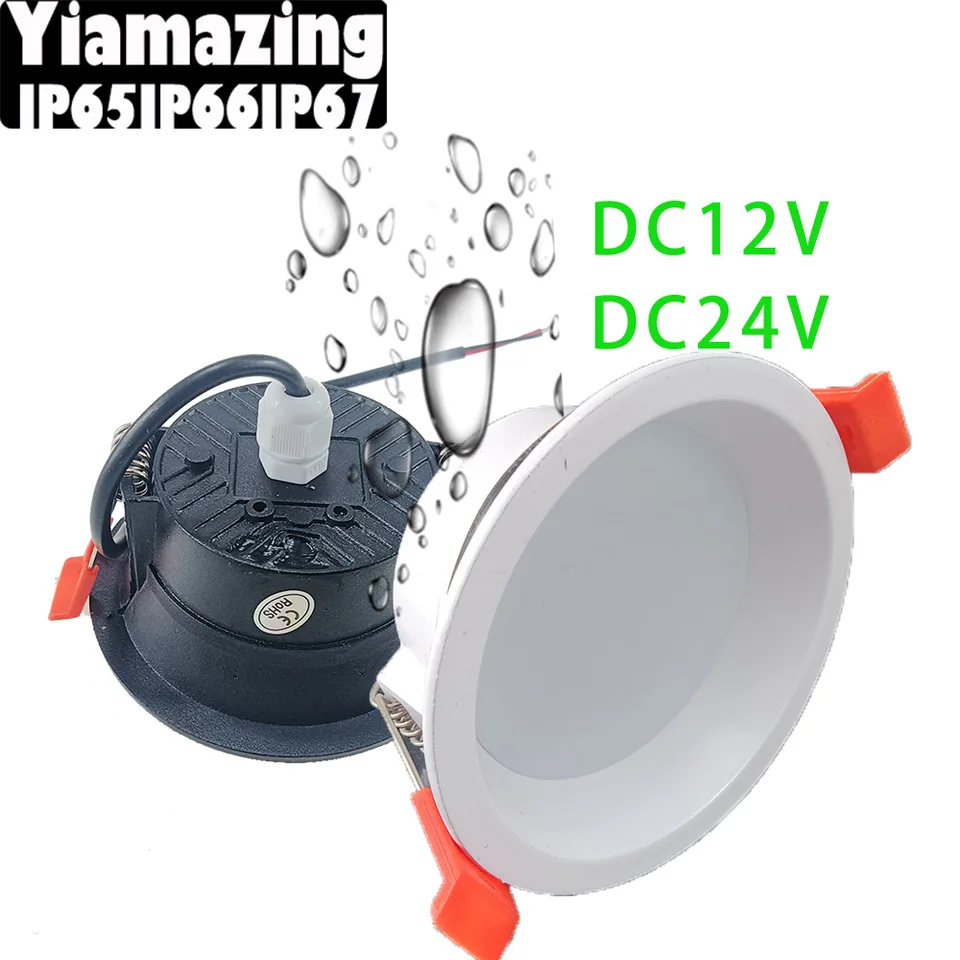 Anti osplňovanie IP66 12V 24V IP65 IP67 Vonkajšia vodotesná veranda Svetlo 5W 7W 9W LED Downlight Stlmiteľná stena stropná lampa Spot svetlo