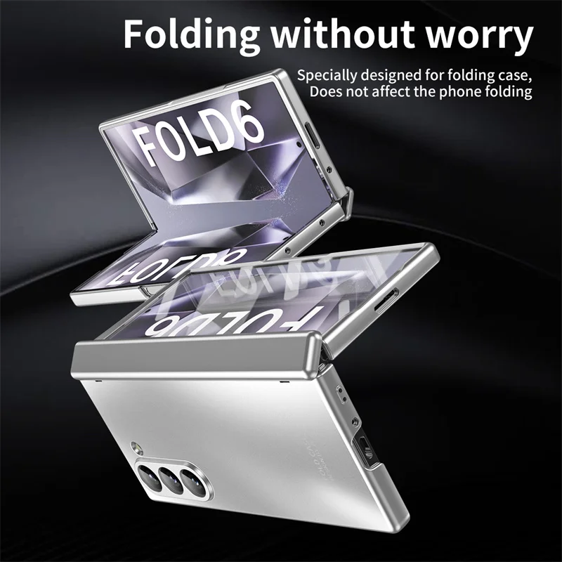 Anti-šokové matné pokovovanie celého tela puzdro pre Samsung Galaxy Z Poly 4-Ploch4-Ploch 5-Ploch 5 3 2 5G Fold2 Scree Glass Film