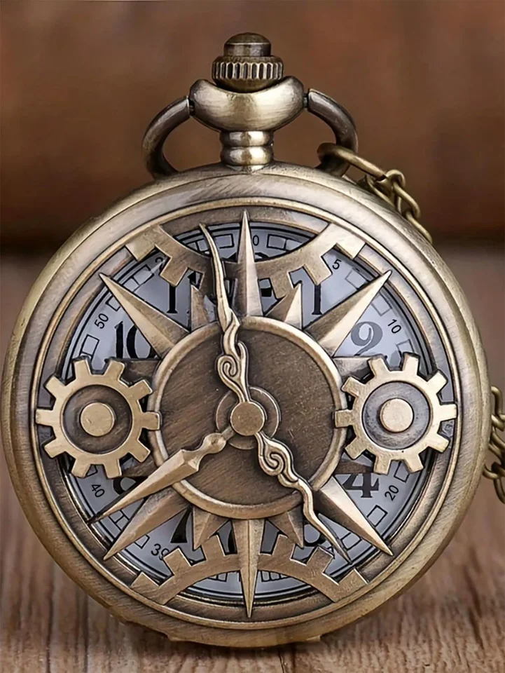 Antique Steampunk Bronz Bronz Hollow Gear Move