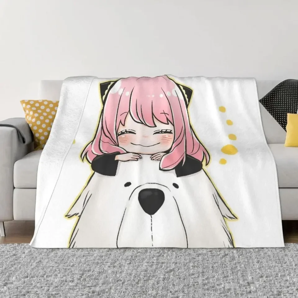 Anya Falkger Spy X rodina anime deka deja dievčatko prikrývky flanel fleece hodí prikrývku Prispôsobené rodinné priatelia Darčeky