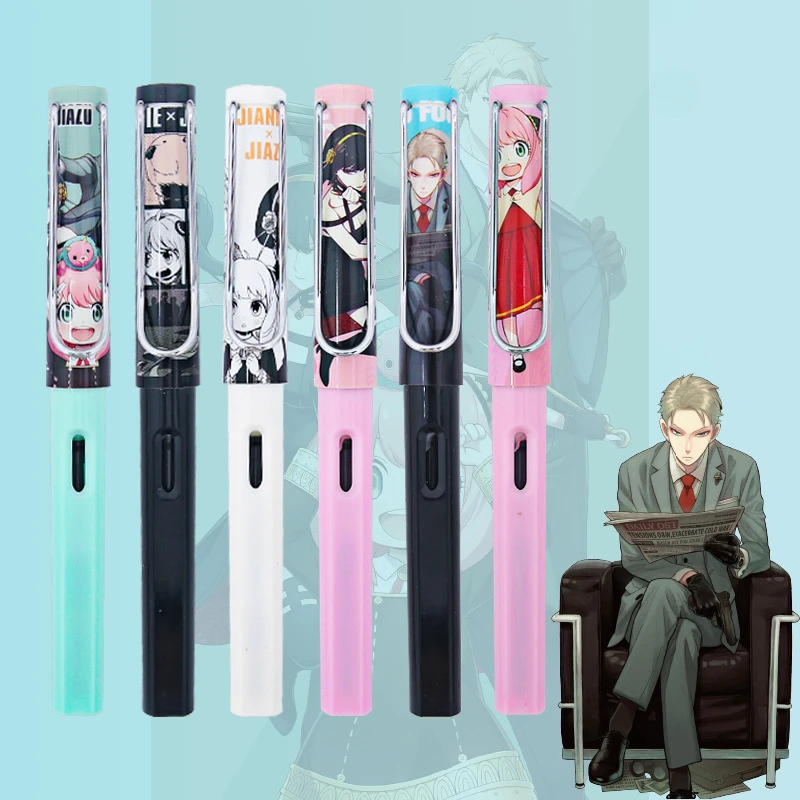 Anya yor Twilight Loid Falkger Populárne anime periférie špeciálne vymeniteľné atramentové taška modré podpisové pero na kaligrafiu