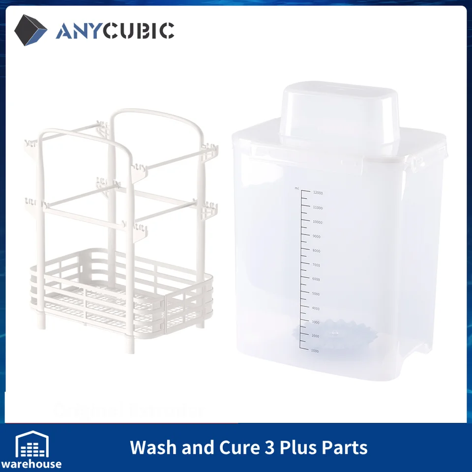 AnyCubic Cleaning Bucket na umývanie a vyliečenie 3 plus hlavný doskový panel Čistiaci kôš LCD 3D TLAČNÁ ČASŤ