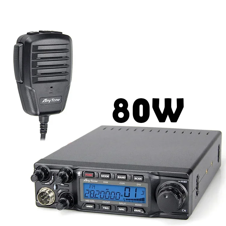 AnyTone Original 80WATT CB Radio AT-6666PRO SSB MONTIDOVANÉ VOZIDLO CB VYSOKÉ RÁDIO