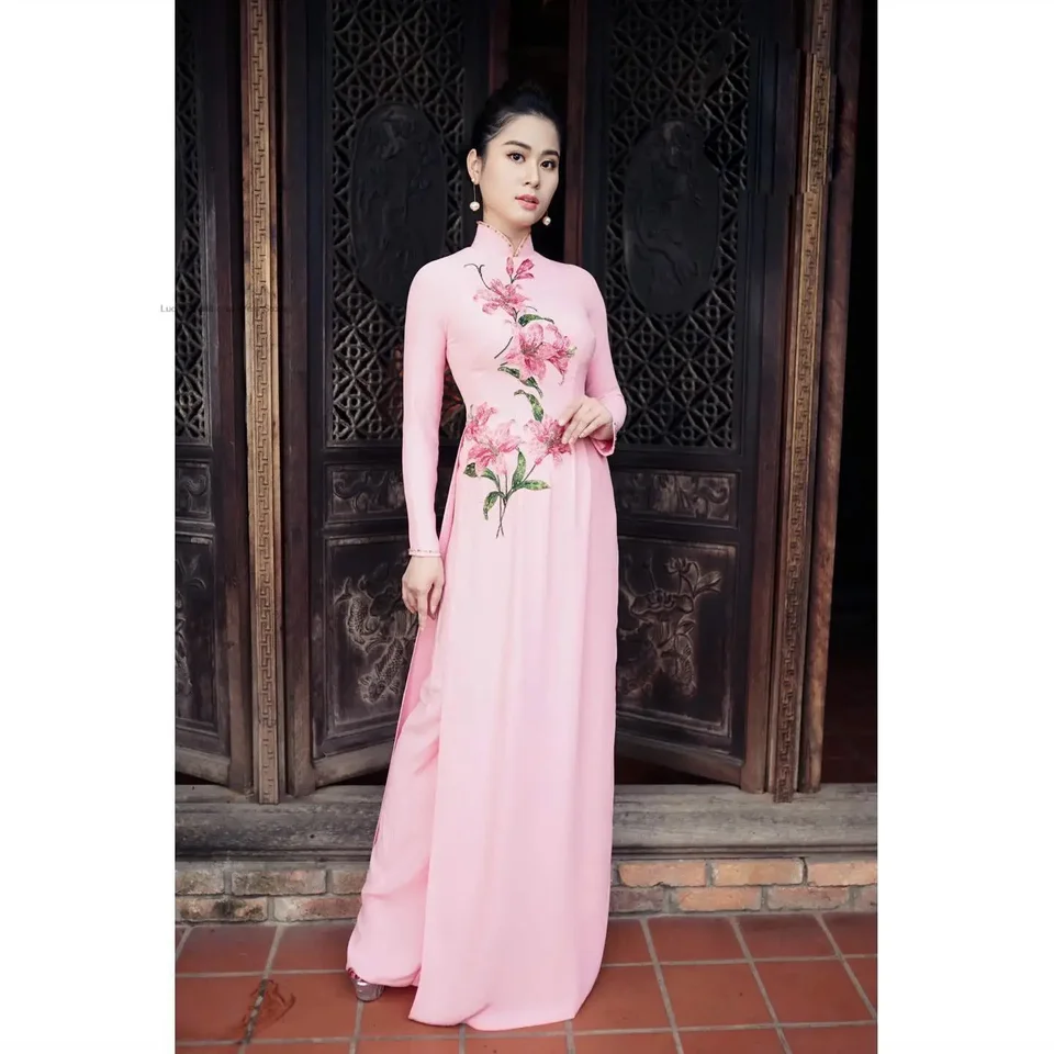 Aodai Vietnam oblečenie Cheongsam qipao čínske šaty vietnamské vintage elegantné večierky Festival Ženy tradičné šaty Aodai
