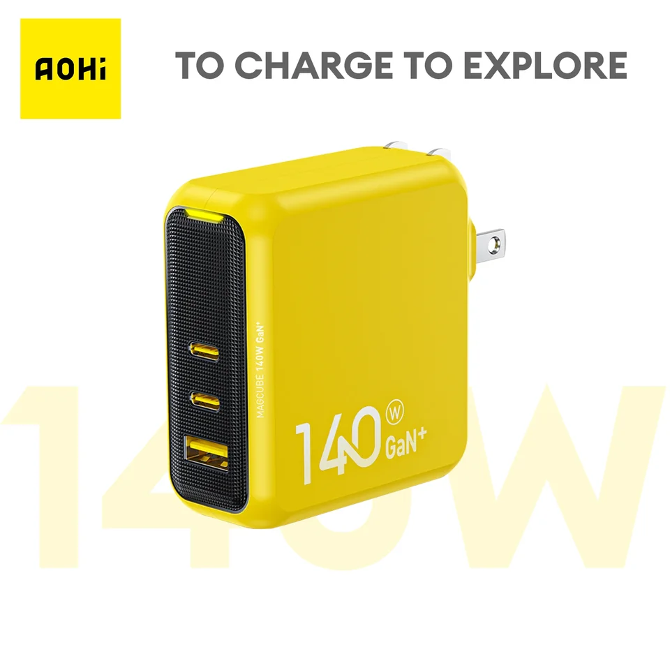 Aohi Magcube 140W USB C nabíjačka PD3.1 GAN s rýchlym nabíjaním typu C High-Speed ​​Phone Adapter pre MacBook iPhone 15 14 13 Series