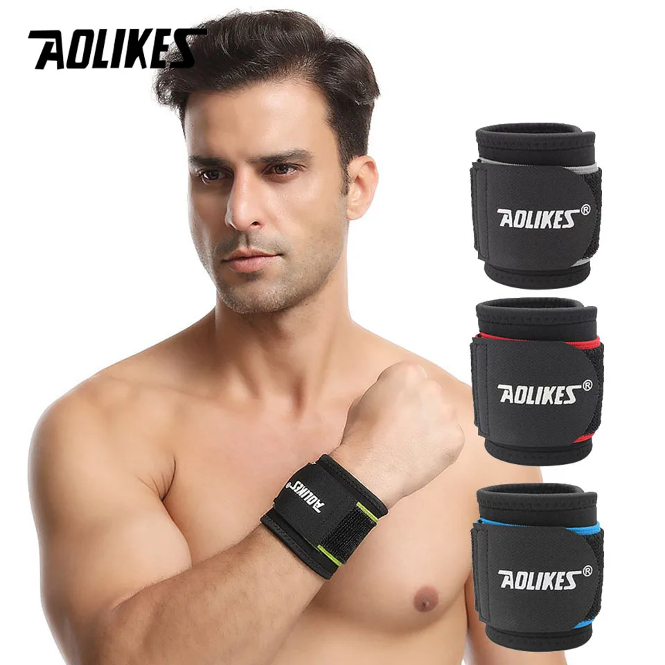 Aolikes 1ks nastaviteľný športový náramok zápästie Brace zabalenie bandážový podpora kapela telocvičňa Bezpečnosť športových náramkov chránič ručných kapiel