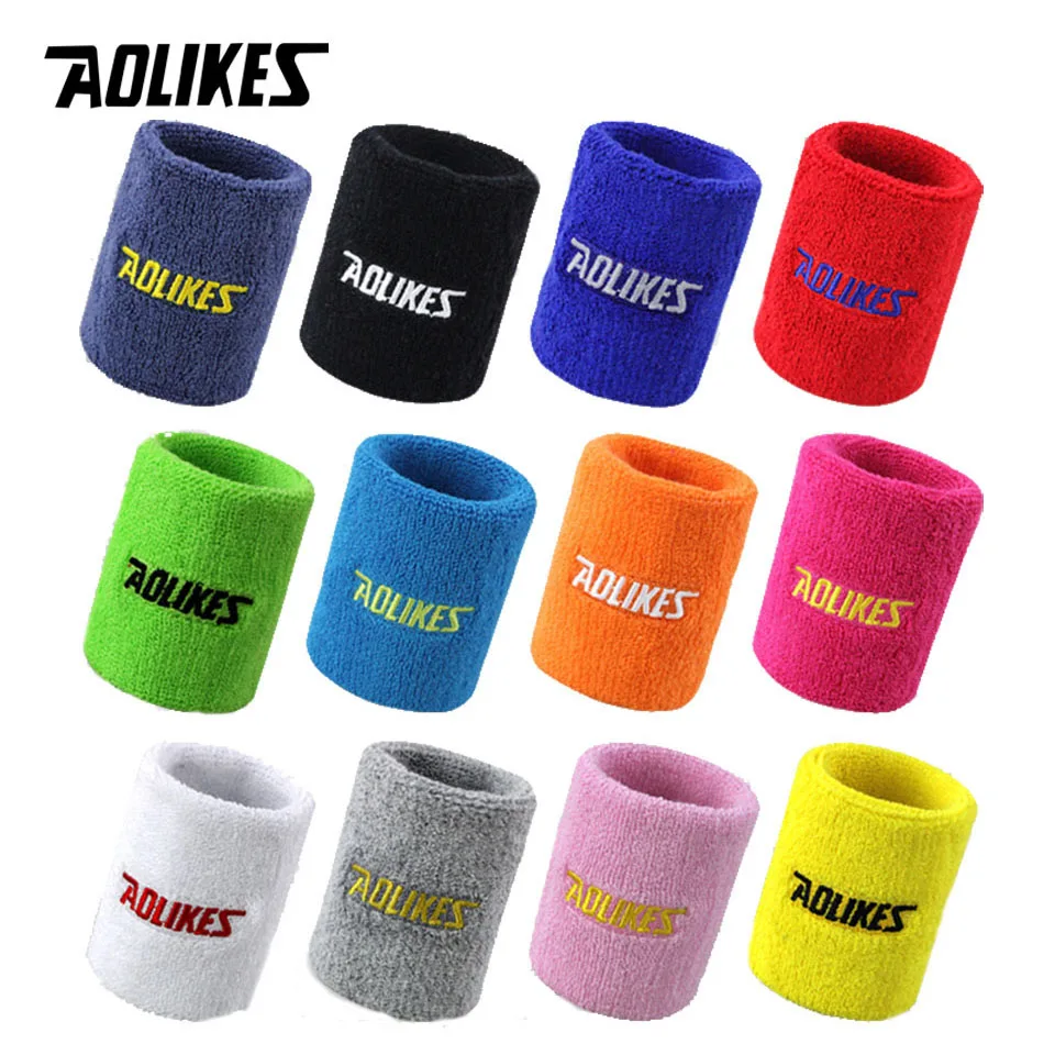 Aolikes zápästie Sweat Tennis Sport Wristband volejbalová telocvičňa zápästie Brace podporuje powelovú kapelu Uterák na náramok 8/11cm
