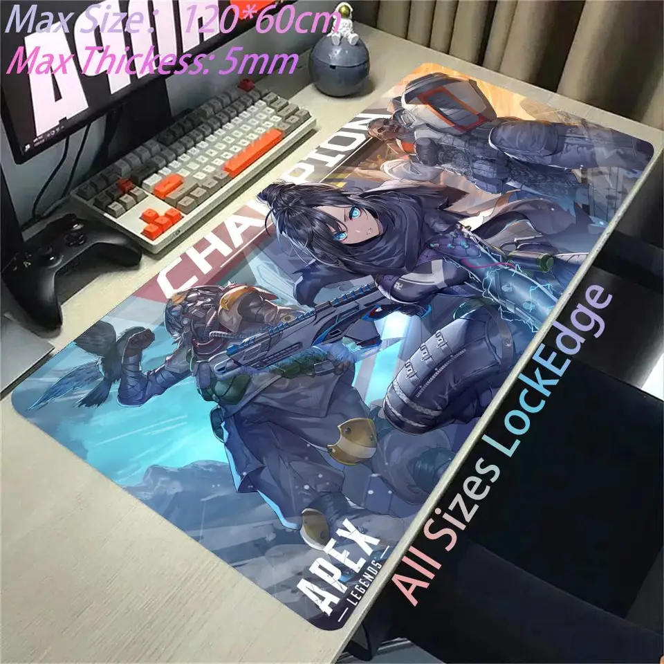 Apex Legends Veľká podložka myši xxl nekĺzavá gumová herná herná myšačka XXL Catalyst Mad Maggie Game MousePad 900x400mm Desk Mat Gamer Gamer