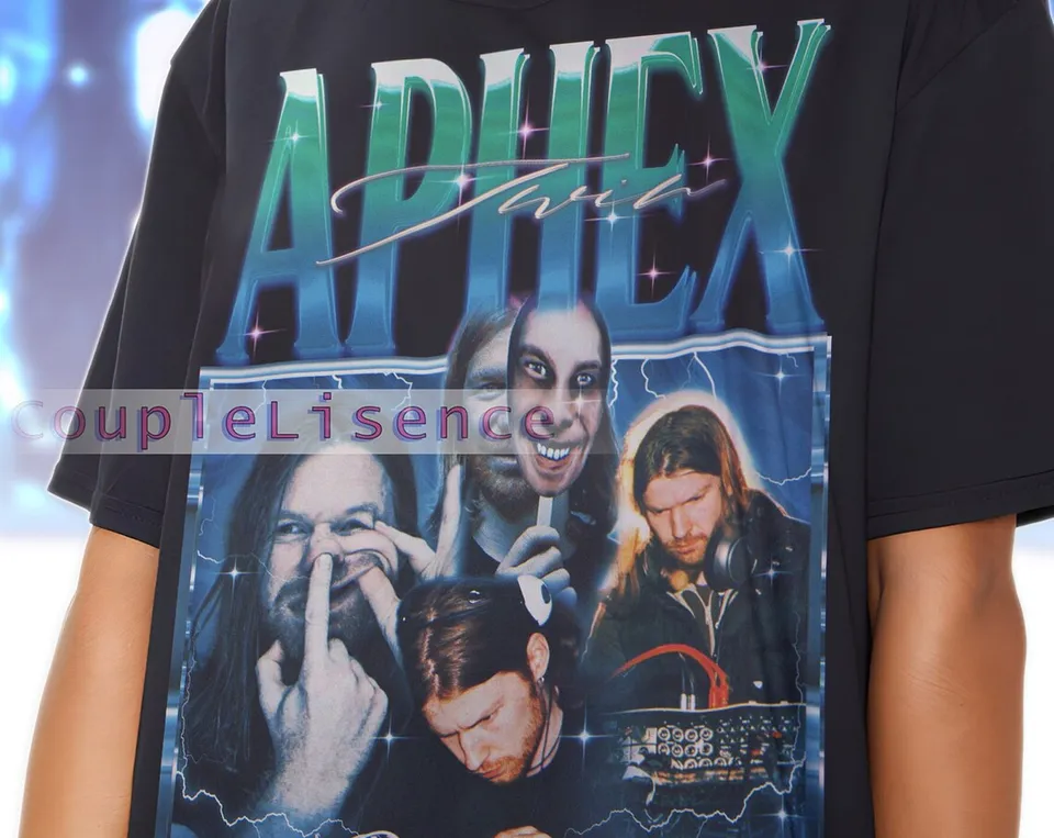APHEX TWIN VINTAGE THESILNÁ FAN FAN TEES Retro Graphic 90s Merch Gift