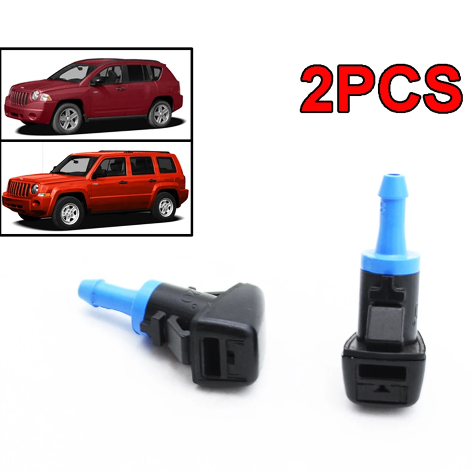 Apktnka pár predných čelných skle Wiper Water Water Jet Dysle pre Jeep Compass 2010 2009 2008 pre Patriot 2016 2015 2014 2014 2013 2012