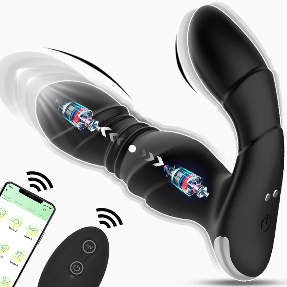 Aplikácia a diaľkové ovládanie tlačiaca prostata Massager vibrátor Nositeľné nohavičky Vagina G Spot Stimulator Clitor Anal Sex Hračky pre páry