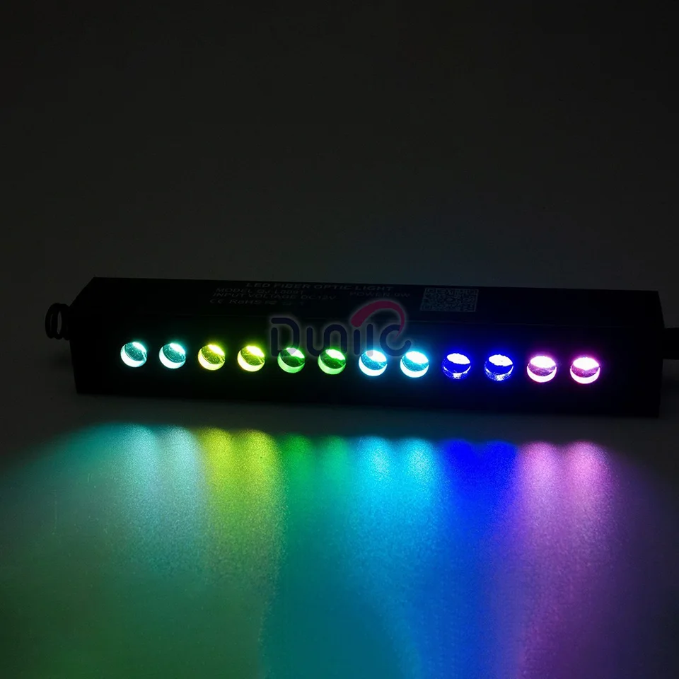 Aplikácia LED vlákna Shooting Meteor Light Engine s bielym RGB RF diaľkovým ovládačom pre stropné vozidlo Headliner