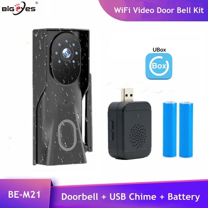 Aplikácia Ubox 2.4 GHz WiFi Video Intercom pre domáce WiFi video Eye Eye Wireless Wever s dverami s fotoaparátom Wi -Fi Camera fotoaparátu s fotoaparátom