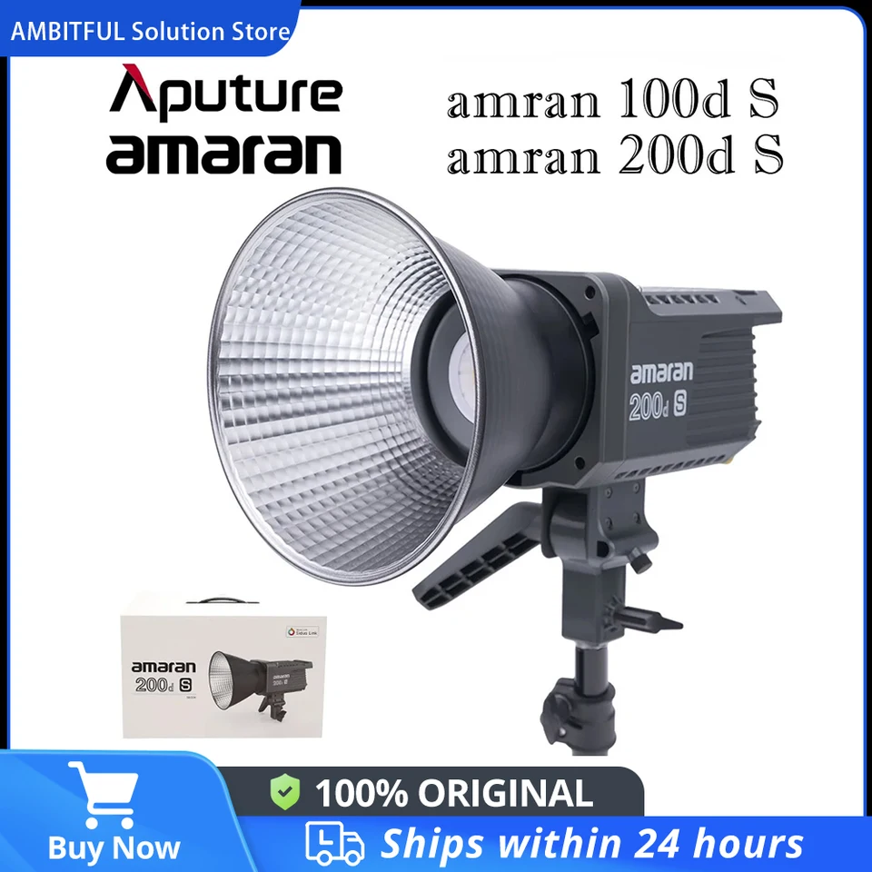 Aputure Amaran 100d S 200D S LED VIDEO LIGHT 5600K Bluetooth App Control Lighting Effects Effects DC/AC Power Supment pre videohovor