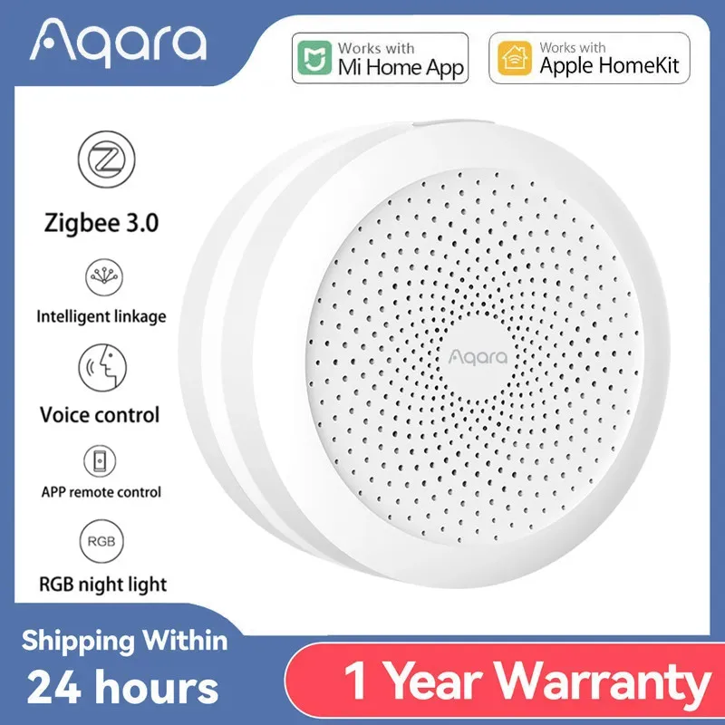 Aqara M1S Gateway E1 Hub s nočným svetlom RGB LED LEGE ZIGBEE 3.0 WIFI 2.4G Siri Voice App Diaľkové ovládanie Domáce práce Mijia App HomeKit