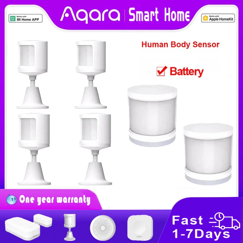 Aqara Motion Sensor Originálny inteligentný ľudský pohyb Sensor Zigbee Connection Smart Home práca s Xiaomi Mi Home HomeKit App