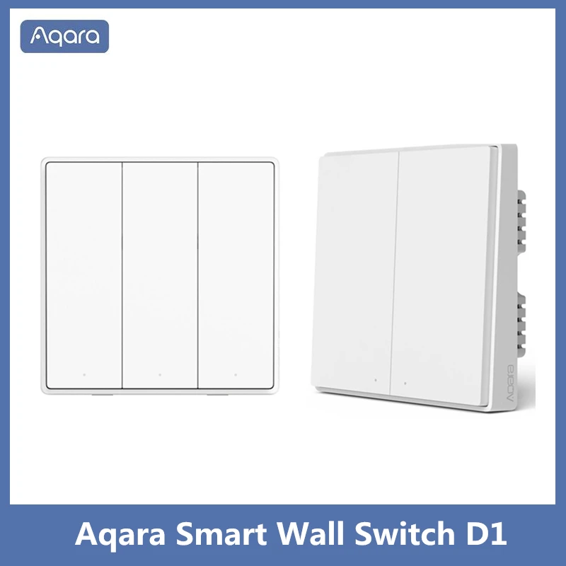 Aqara Smart Wall Switch D1 Zigbee Wireless Diaľkové ovládacie spínač Key Neutrálny požiarny drôt pre Xiaomi Mi Home HomeKit