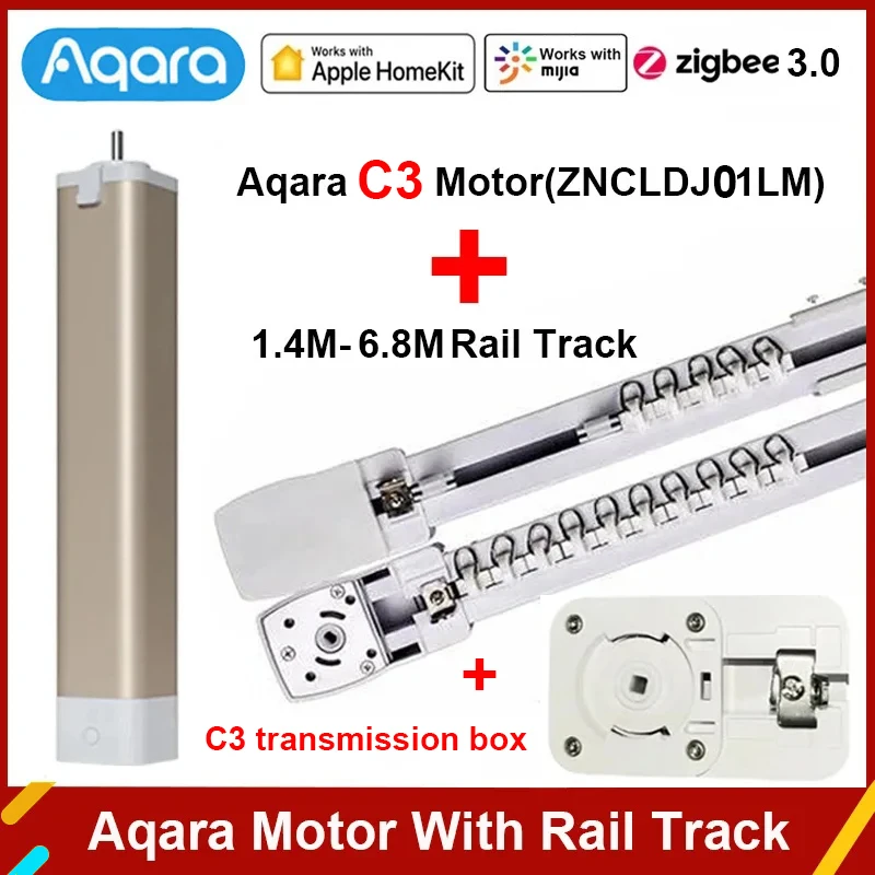 Aqara Smart ZigBee 3.0 Opravovací motor C3 s elektrickou závesnou koľajnicou s elektrickou záclonou Mijia HomeKit Automatický riadiaci systém