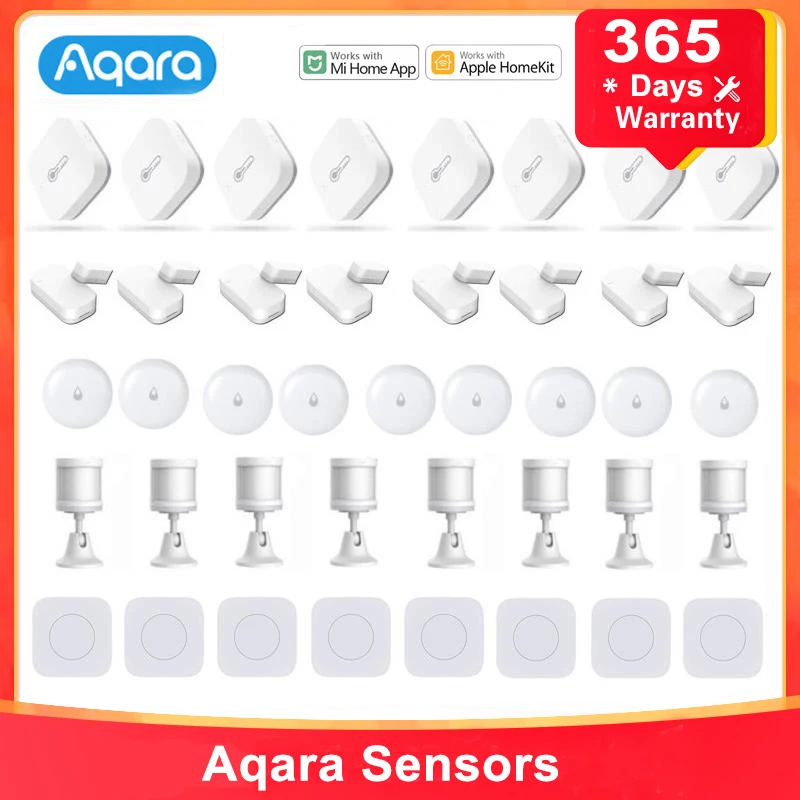 Aqara Teplotné senzory snímač pohybu Zigbee Dvere senzory Vodo Wireless Connection Smart Home Work s domácou aplikáciou HomeKit Mi