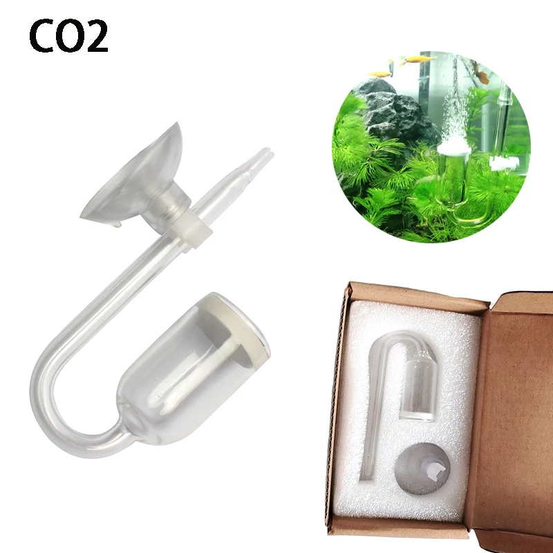 Aquarium DIY Dioxid Oxid Difúzovač skla CO2 Atomizer CO2, príslušenstvo generátora regulátora CO2 pre rast vodných rastlín