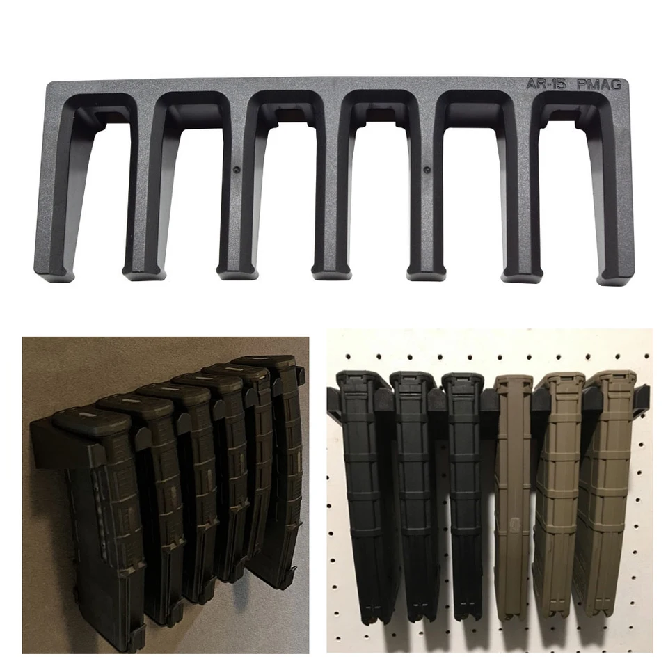 AR 15 príslušenstvo SOLD ABS 6X Štandardný PMAG Wall Mount Magazine Rack Storage Rack pre Glock pre poľovníctvo Airsoft