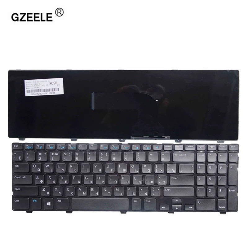 AR/RU Ruská klávesnica pre Dell Inspiron 15 15R 3521 3537 15R 5421 5521 5537 5535 15-3521 15V-1316 Klávesnica notebooku Čierna Čierna