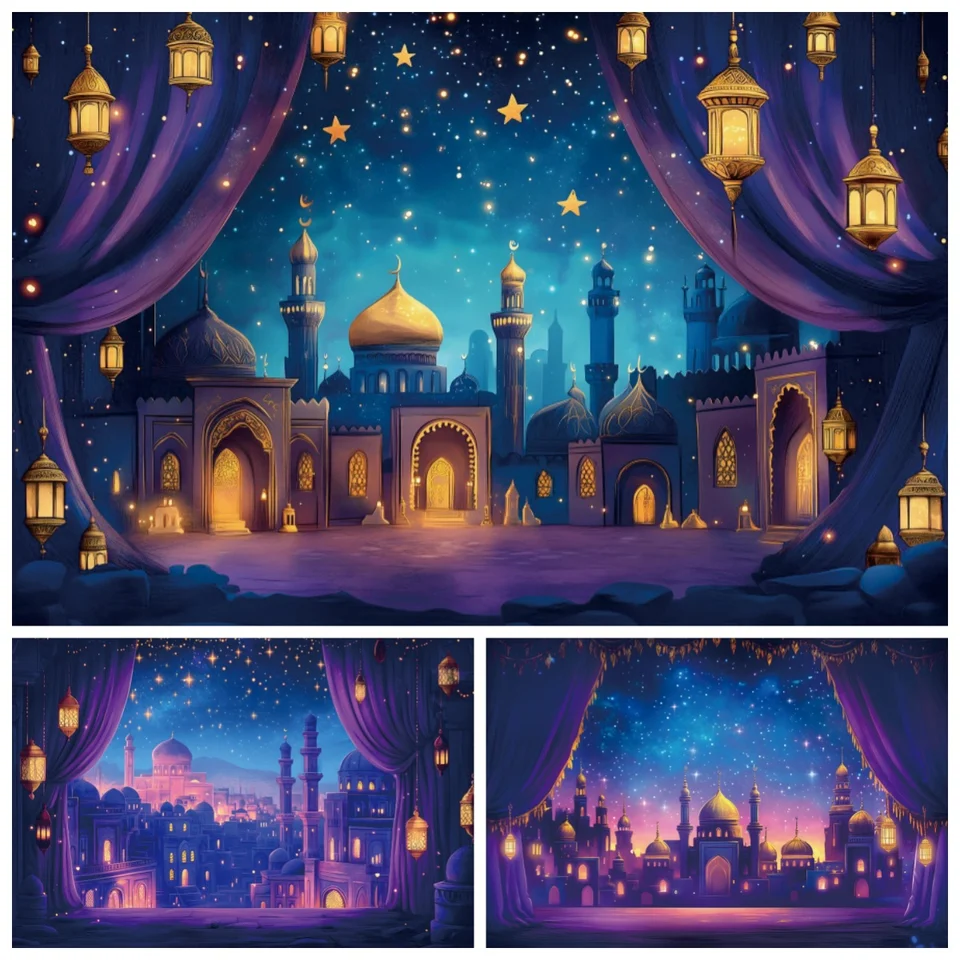 Arabské marocké noci Photografia Pozadie Aladdin Narodeninová oslava dekor Banner bábätko