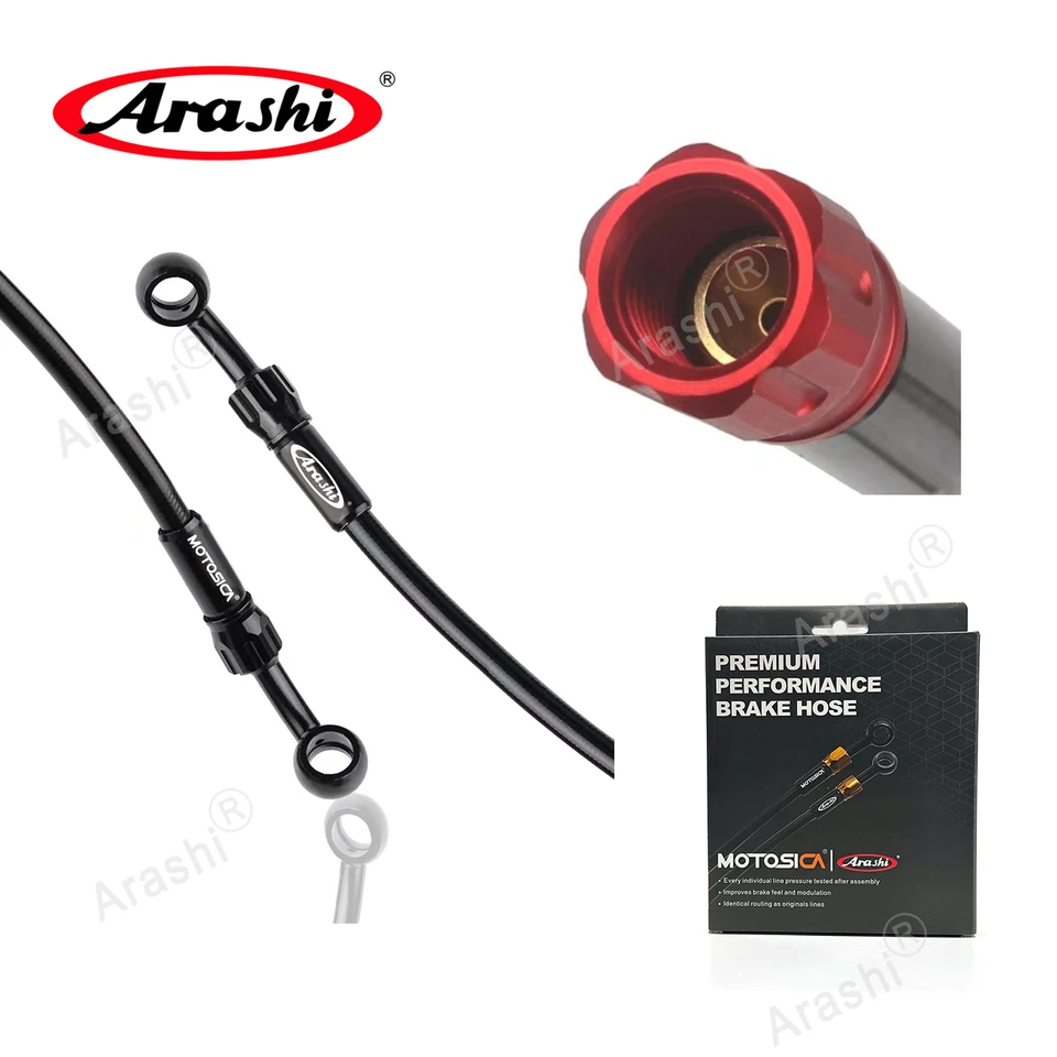 Arashi 95 cm brzdová hadica z nehrdzavejúcej ocele Hydraulická zosilnenie kábla Univerzálna montáž pre motocyklový skúter