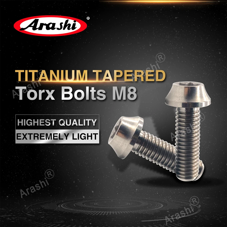 Arashi M6 / M8 Montážny skrutky Motocyklové závodné brzdové brzdové rotorové zadné zadné nohy Foot Petre Pety Screw Titanium Grade 10.9 náhradná skrutka