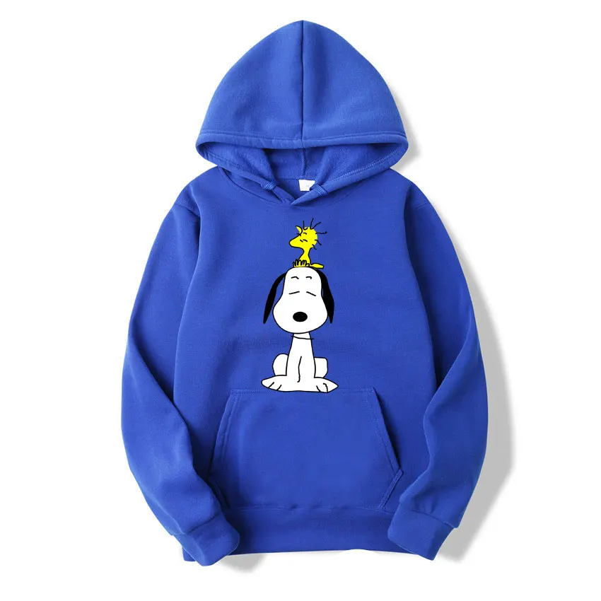 Arašidy snoopy kawaii ženy 2024 na jeseň zima nová mikina Príležitostná nadmerná módna módna módna ulica Street Leisure Sports Veľký pulóver