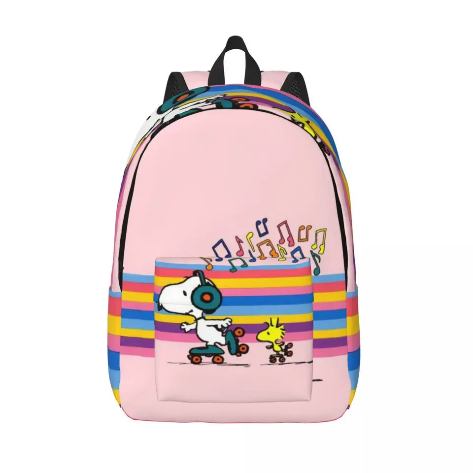 Arašidy snoopy roztomilý karikatúra batohu pre mužov Ženy Cascur High School Work Work Daypack College College Bag Sports