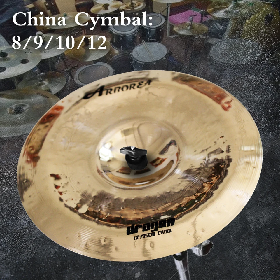 Arborea China Cymball-Dragon Series 8/9/10/12 palca B20 bronzový cymbal Traspy zvukový jazzový bubnový diel brilantný povrch