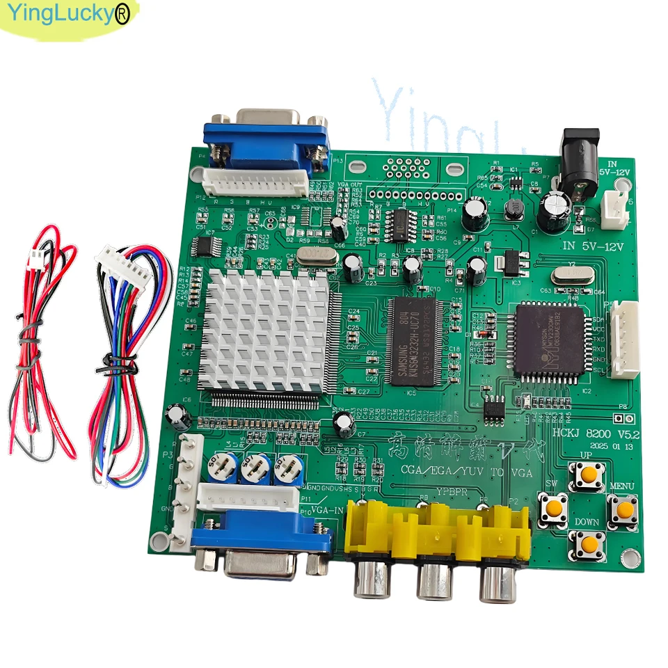 Arcade Game Video Converter Board HD RGB/CGA/EGA/YUV na VGA Adaptér pre klasickú hernú konzolu