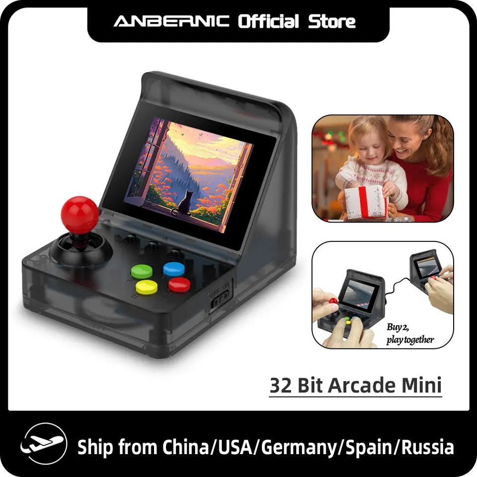 Arcade Mini Najlepšie populárne 32 -bitové mini arkádové retro konzola vreckové prenosné klasické hráč 500 hier pre deti