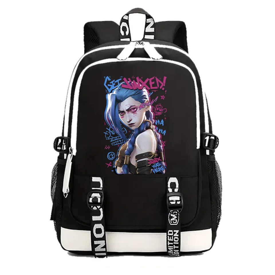 Arcane-jinx batohy dievčenské školské tašky pre teenager prenosné školy anime batoh pre fanúšikov darček