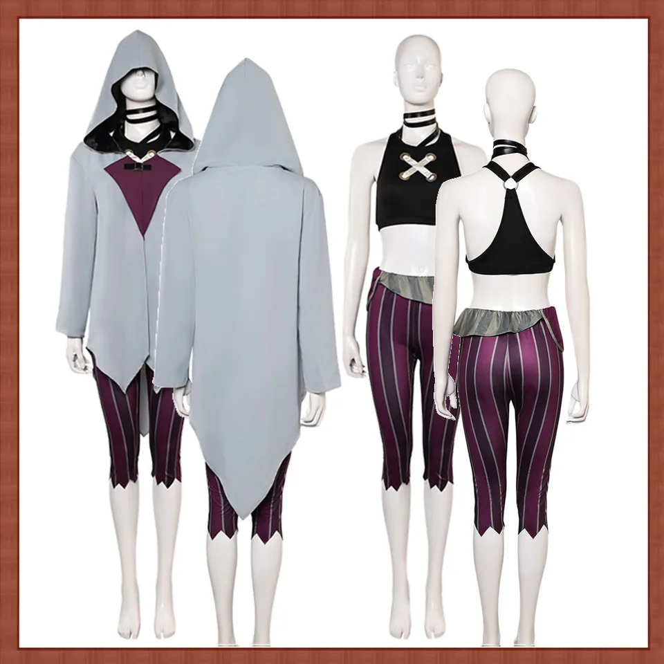 Arcane Jinx Cosplay Eyemask Game lol Sezóna 2 Dámske nohavice Veste Pants Hoodie kostým outfit