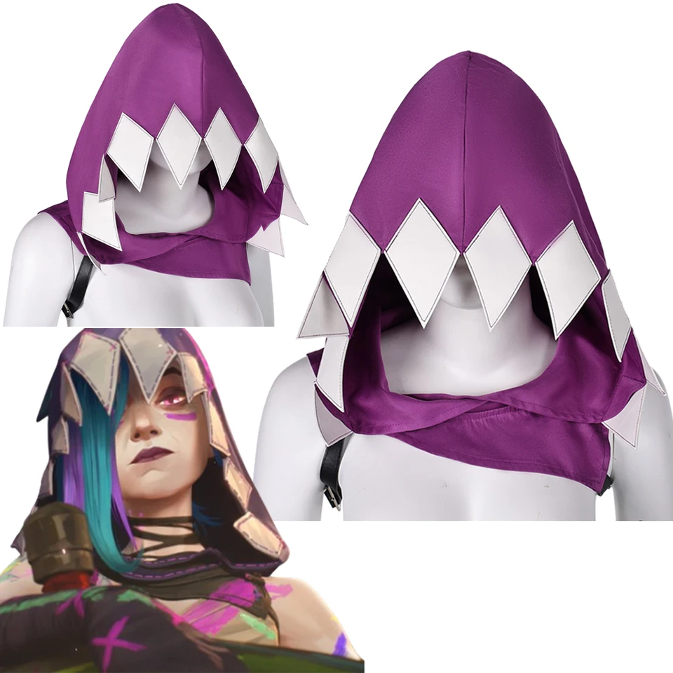 Arcane Jinx Cosplay Fantasia Kostýmové doplnky The Loose Cannon Hat Parochňa maskovanie dievčat Dievčatá Dospelé Halloween karneval