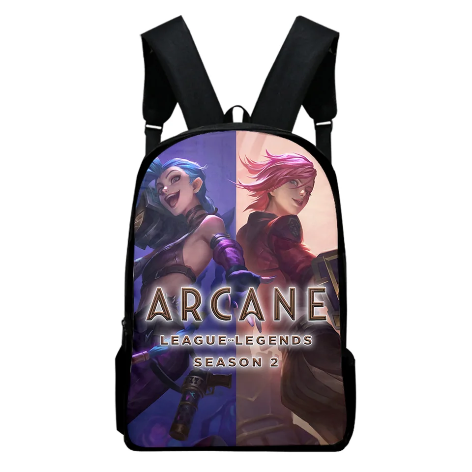 Arcane Season 2 TV 3D batoh Oxford The Cloth Bag Videohry Unisex Daypacks Fashion Rucksnack Bag