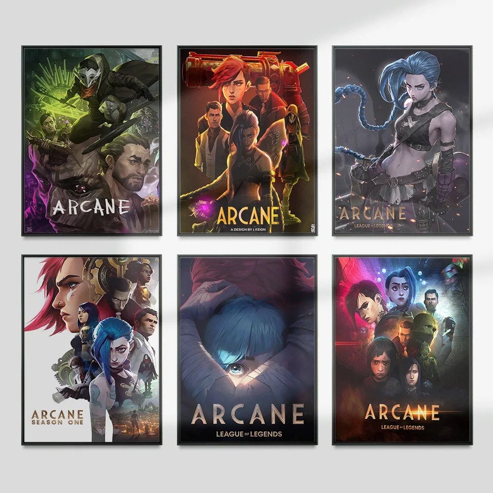 Arcane Steam Punk Anime Anime TV Series Print Art Plating League of Legends Canvas maľba dekorácie nástenné obrázok Obrázok