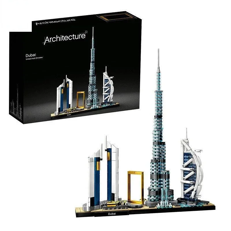 Architektúra Dubaj 21052 London Sydney 21039 Shanghai 21034 Kit Kit Kit Classic City Model Hračky pre deti darček