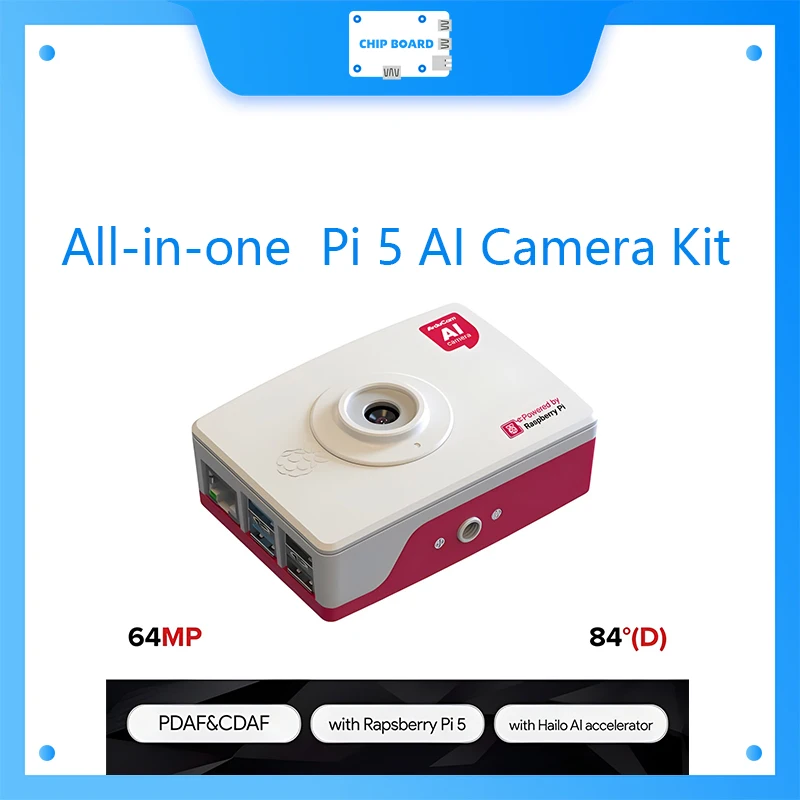 ARDUCAM PIVISTATION 5 AI CAMOANA, 64MP Pro All-In-One Raspberry Pi 5 AI Súprava fotoaparátu AI