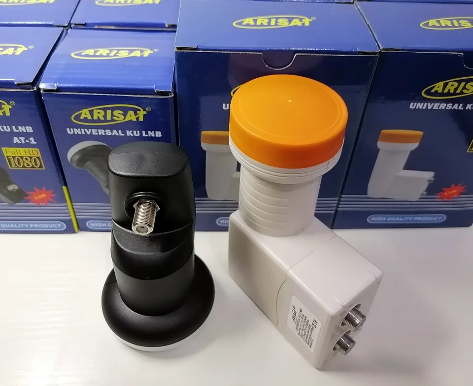 Arisat AT-1, AT-2 Najlepší signál Digital HD Universal Ku Band Single LNB, dvojitá LNB s vysokým obsahom nízko-šumového satelitného misky LNB