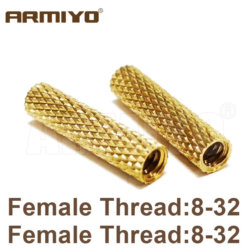 Armiyo 2ks/lot Solid Mosadz ženské vlákno 8-32 m3 5-40 Čistiaci konverzný adaptér na konverziu kefy Tactické poľovné doplnky