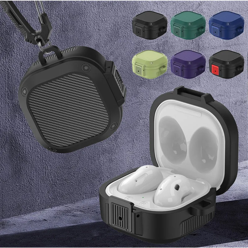 Armor ochranný puzdro pre Samsung Galaxy Buds Fe Buds 2 Pro Live Cover Sarbuds Keychain Spojka spínač Coque Capa Funda